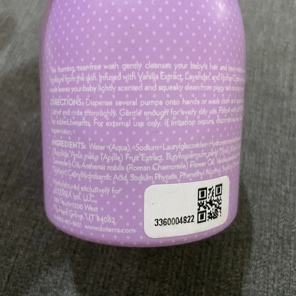 BABY DOTERRA Hair & Body Wash 10 oz Discontinued Exp 2021 Soap NEW‎ Gift Shower